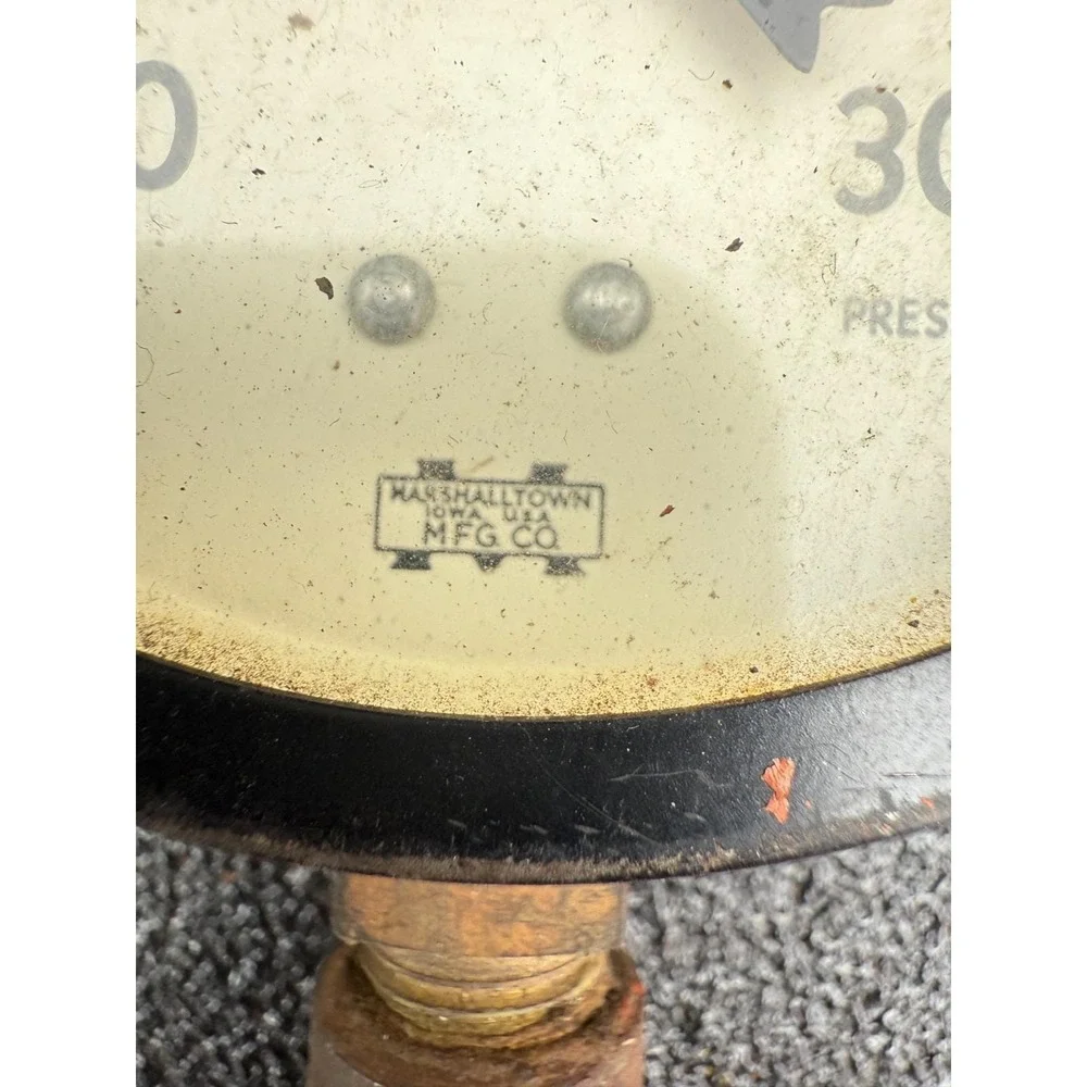 Vintage Marshalltown Iowa Pressure‎ Vacuum Gauge Industrial Steam Tool